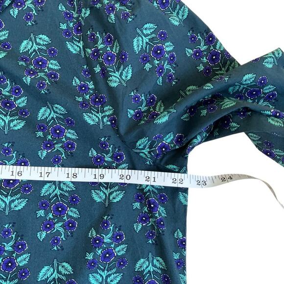 J. Crew Long-sleeve Ruffleneck Poplin Blouse Floral Print Cottagecore Modest Lg - Picture 15 of 16